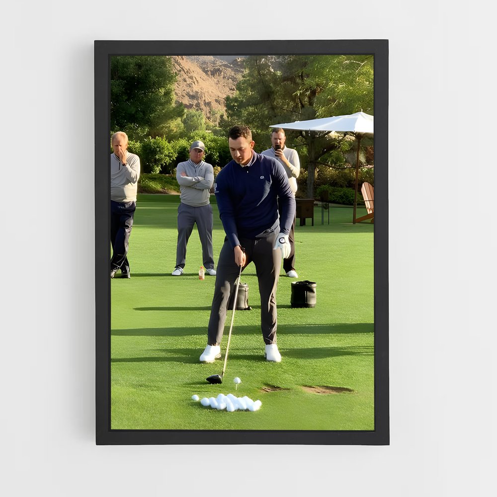 Poster Swing en Équipe – affiche Golf (vue 2)